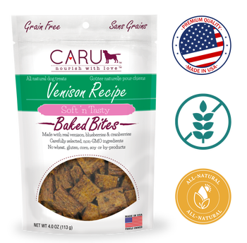 Caru - Venison Bites for Dogs - 3.75 Oz
