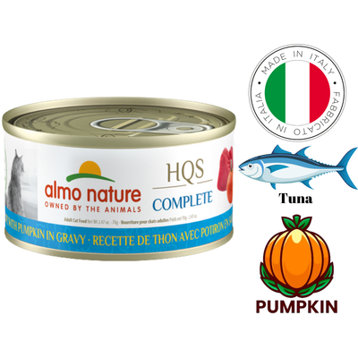 Almo Nature - Conserves pour chats au thon et au potiron en sauce - 70 grammes