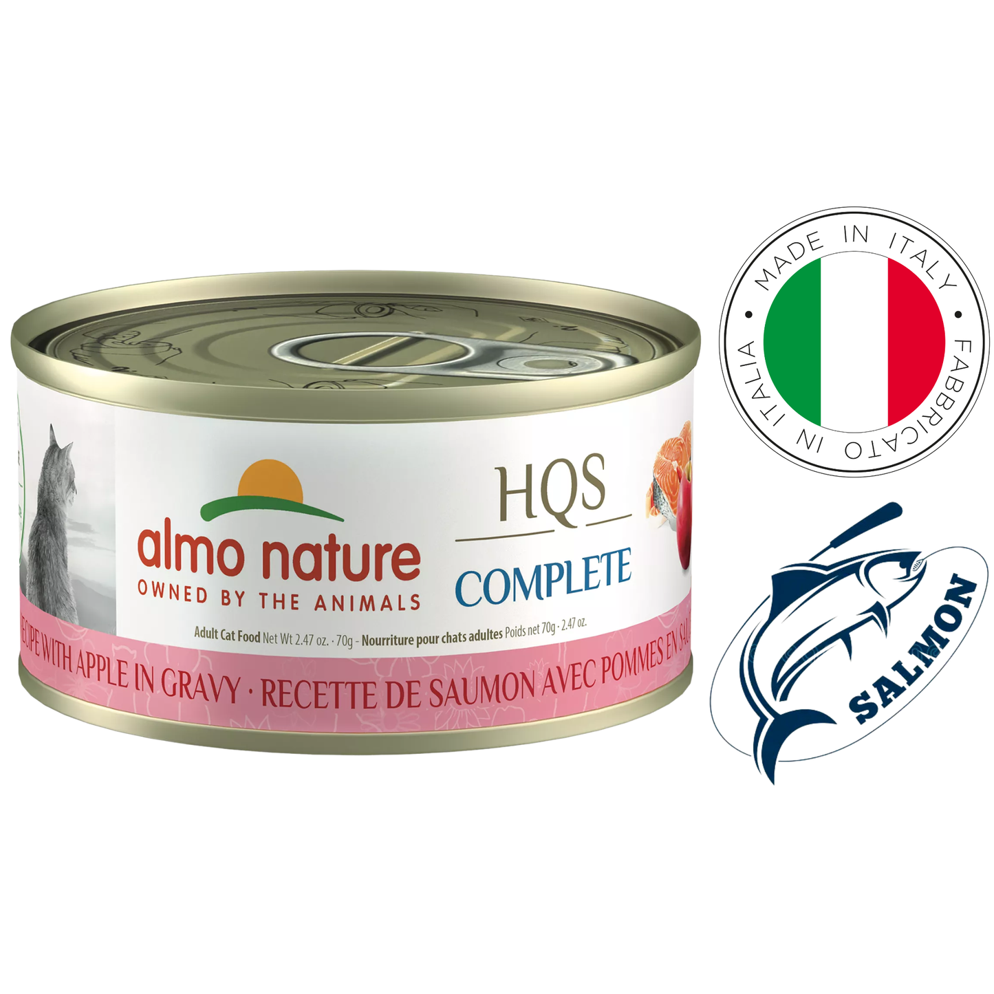 Almo Nature - Salmon & Apple In Gravy Canned Cat Food - 70 Grams