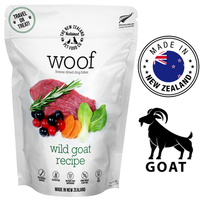 NZPF Woof - Goat Freeze Dried Dog Treats - 50 Grams