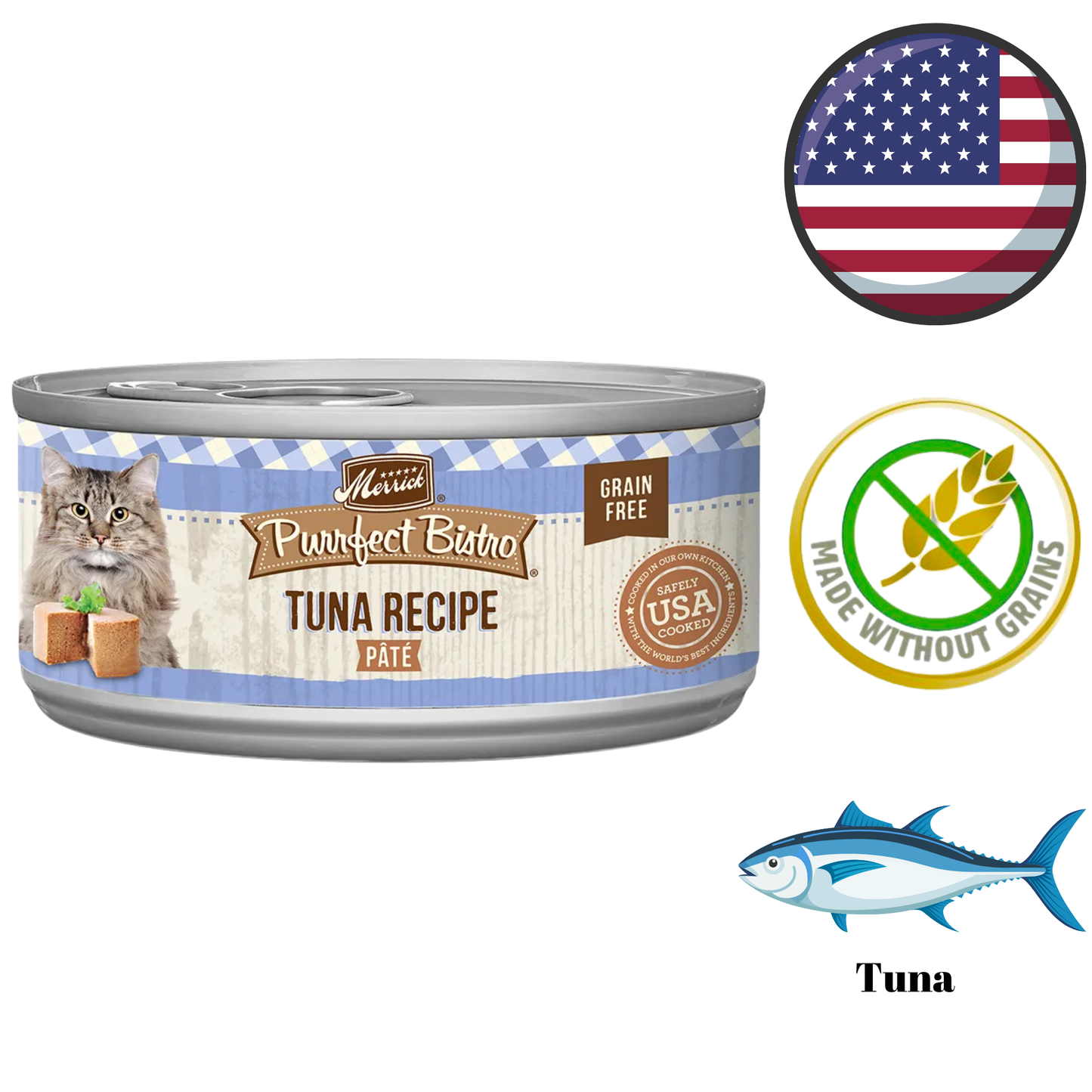 Merrick - Purrfect Bistro Grain Free Tuna Pate Canned Cat Food