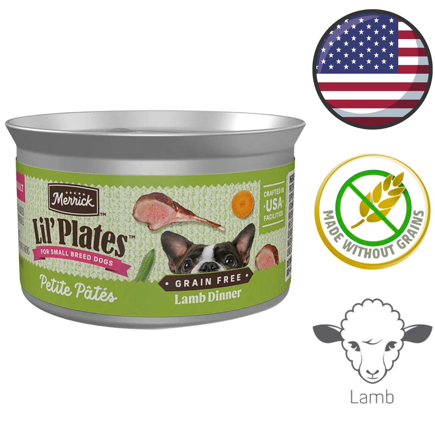 Merrick - Lil’ Plates Petite Pate Lamb Dinner Canned Dog Food - 3 Oz