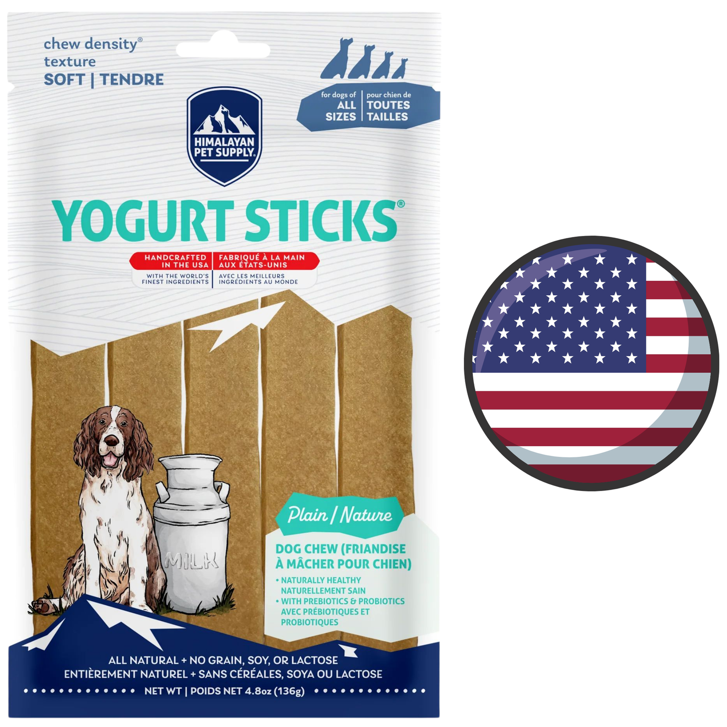 Himalayan Pet Supply - Yogurt Sticks Chews Plain Dog Treat - 136 Grams
