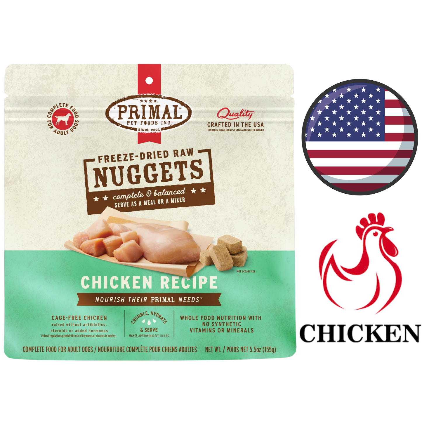 Primal - Chicken Nuggets Freeze Dried Dog Food