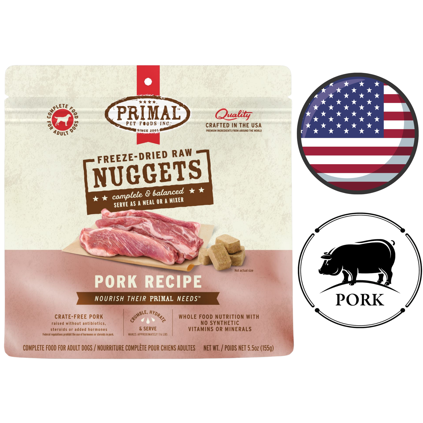 Primal - Pork Nuggets Freeze Dried Dog Food