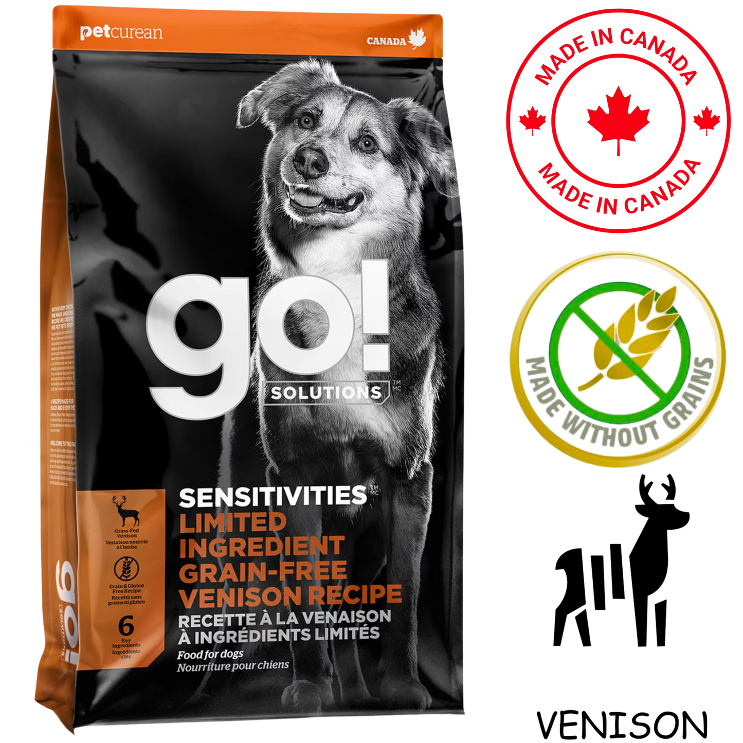 Go! Solutions - Sensitivities Limited Ingredient Grain Free Venison Dry Dog Food