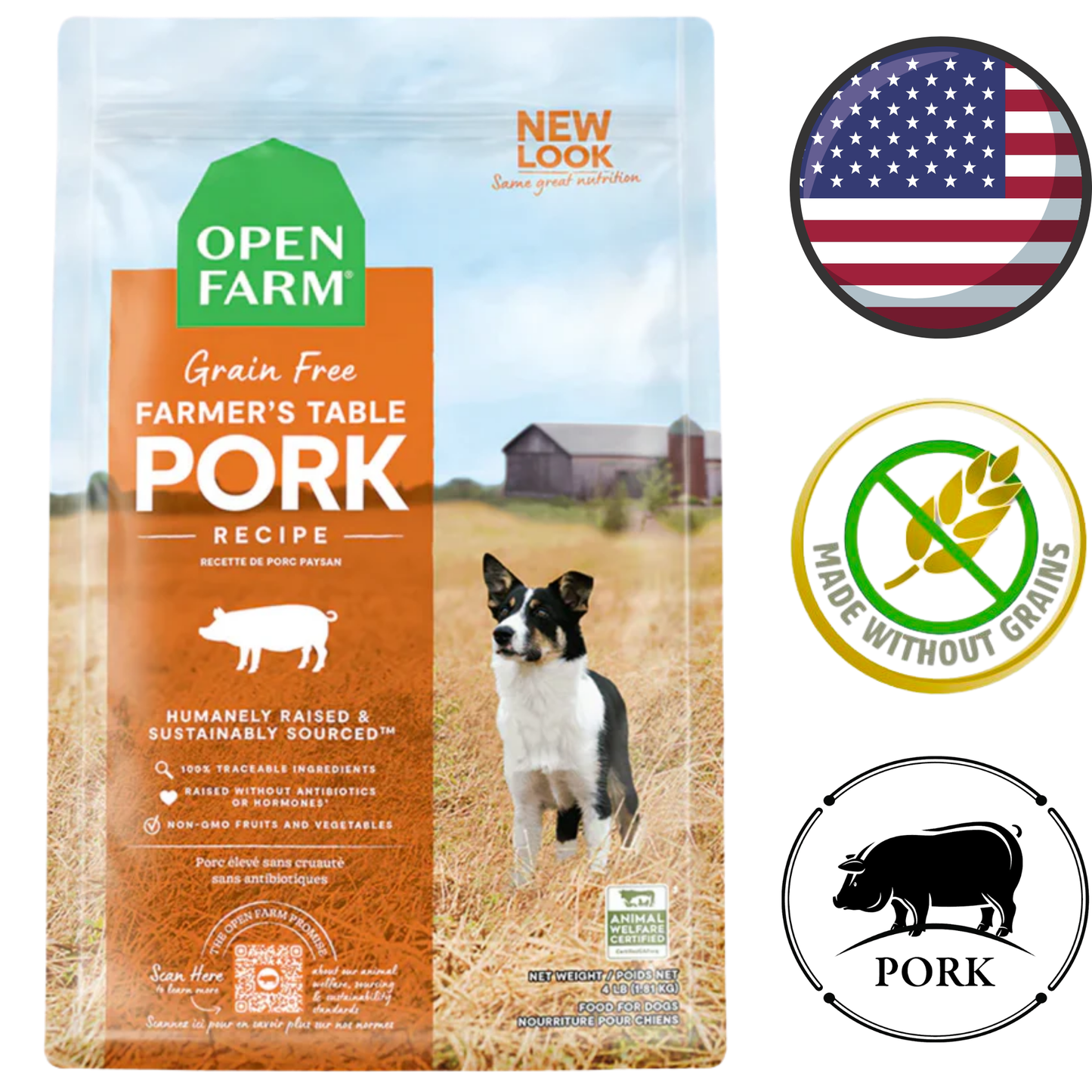 Open Farm - Grain Free Farmer's Table Pork Dry Dog Food