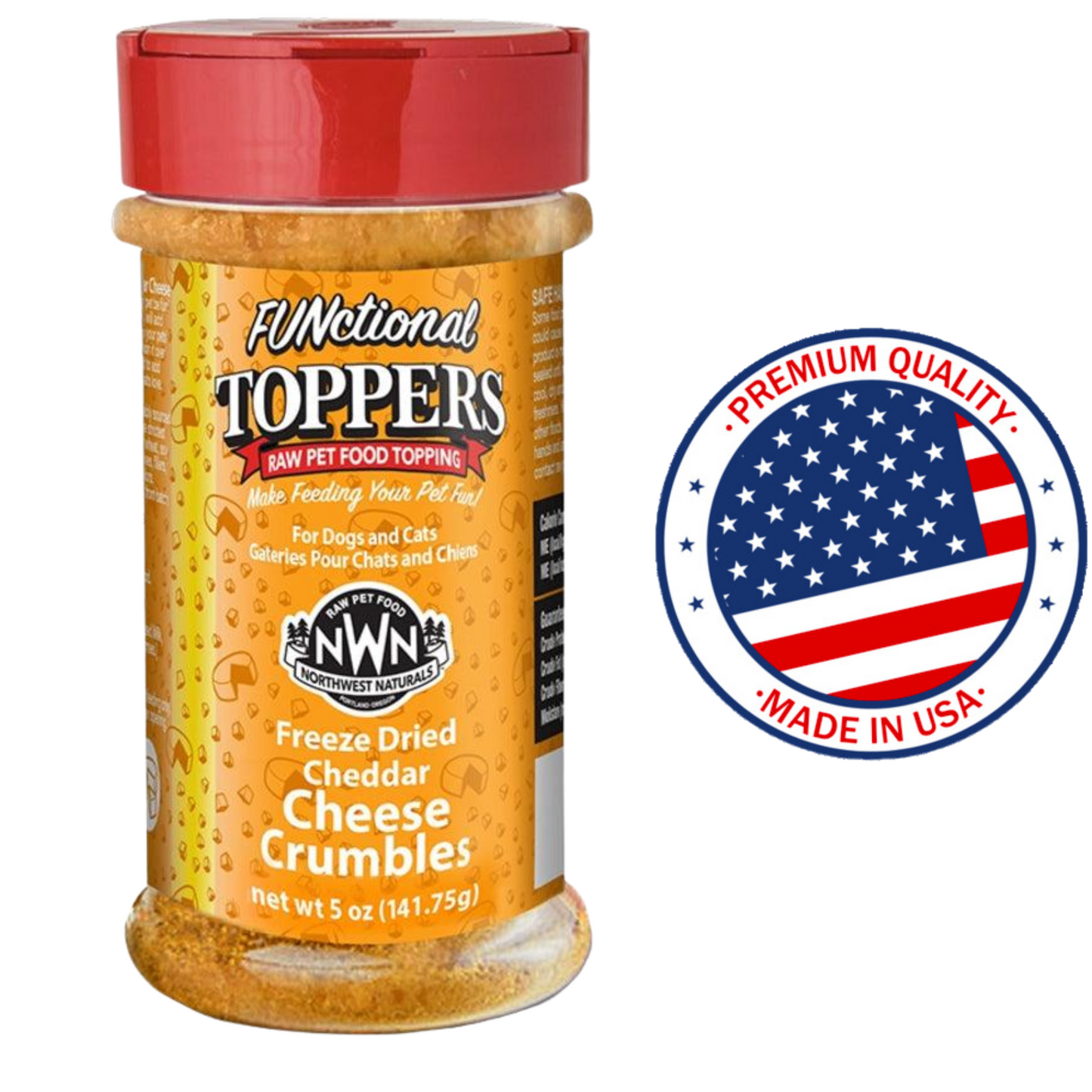 Northwest Naturals - Functional Toppers Cheddar Cheese Crumbles - 142 Grams