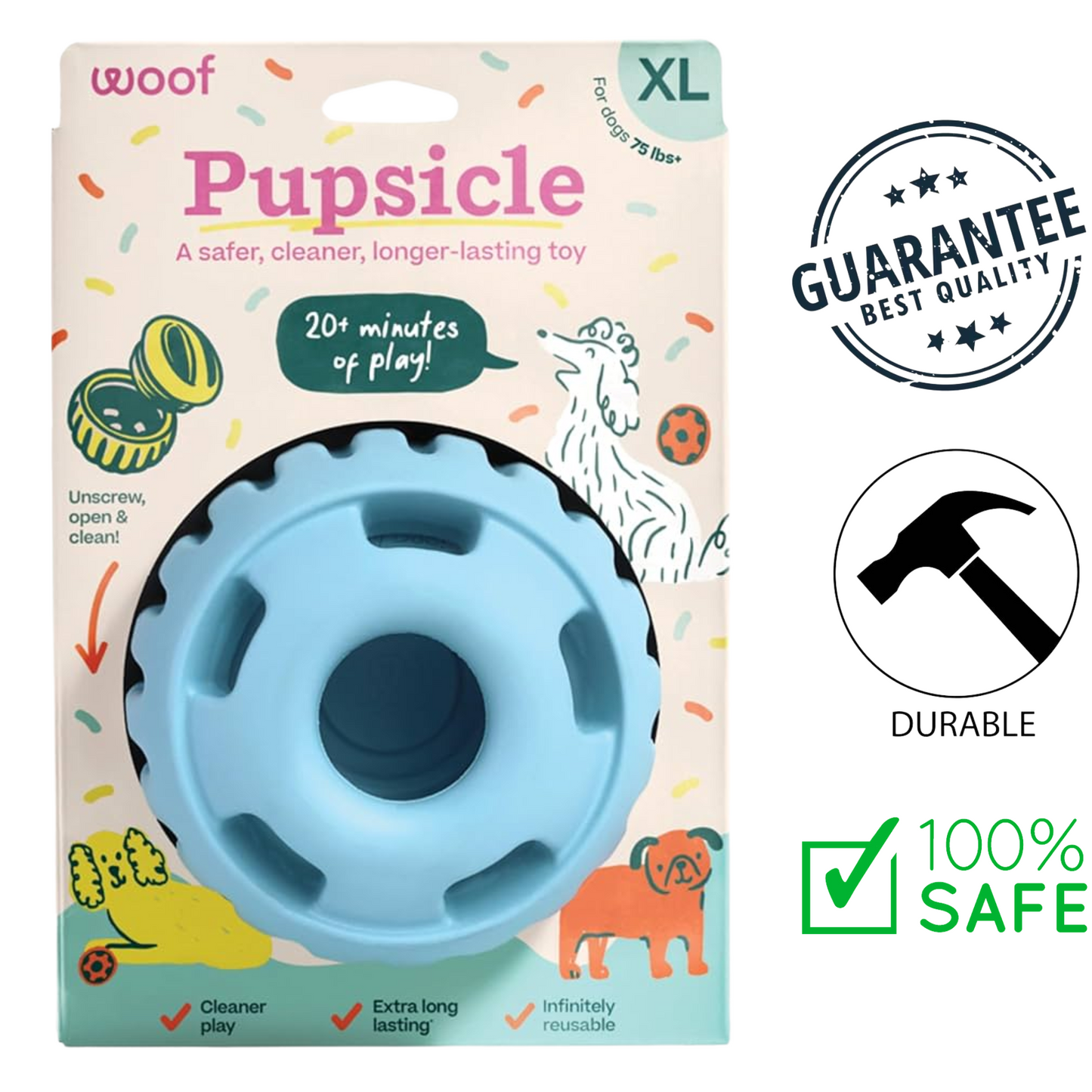 Woof - Pupsicle Blue Dog Toy