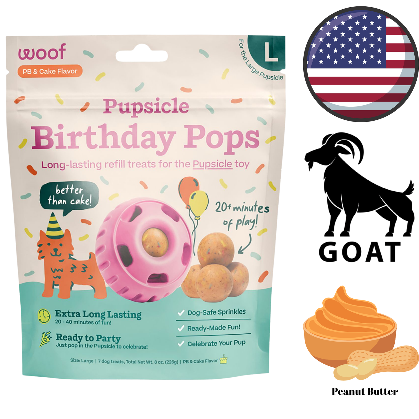 Woof - Pupsicle Birthday Pops Dog Treats