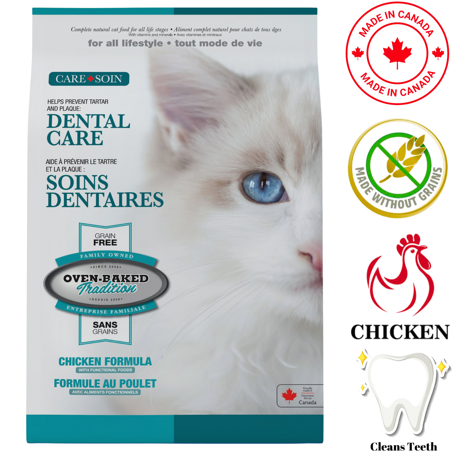 Oven-Baked Tradition - Dental Care Grain Free Chicken Dry Cat Food - 5 lb