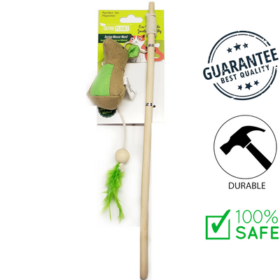 Define Planet - Burlap Mouse Swing Stick Cat Toy