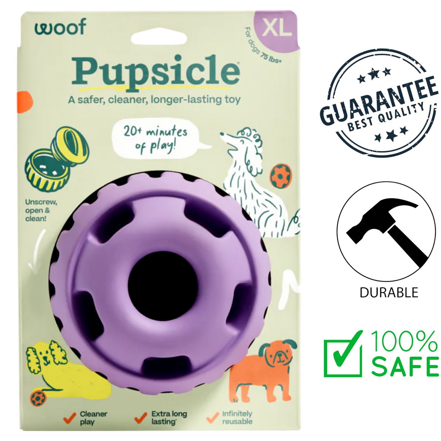 Woof - Pupsicle Lavender Dog Toy