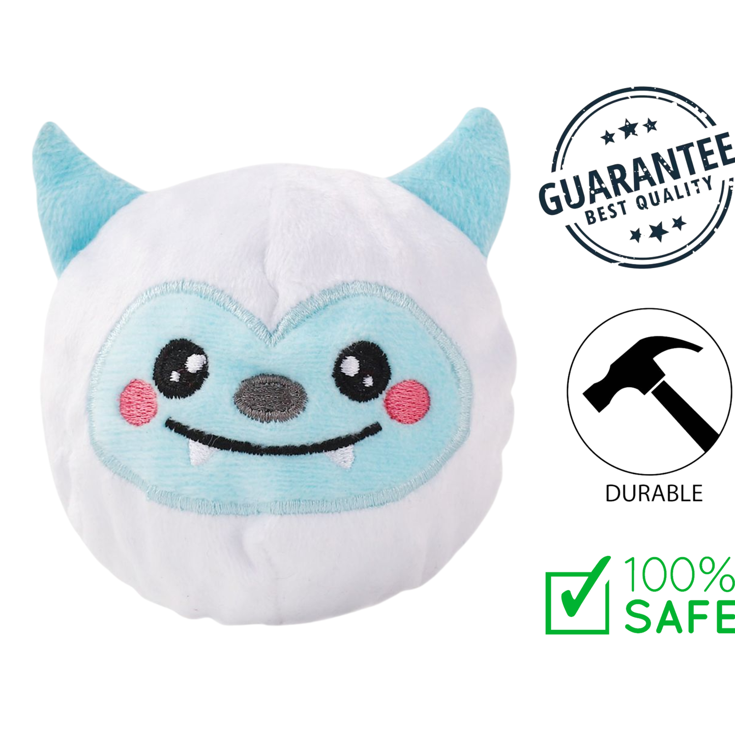 HugSmart - Happy Woofmas Super Ball Dog Toy - Yeti