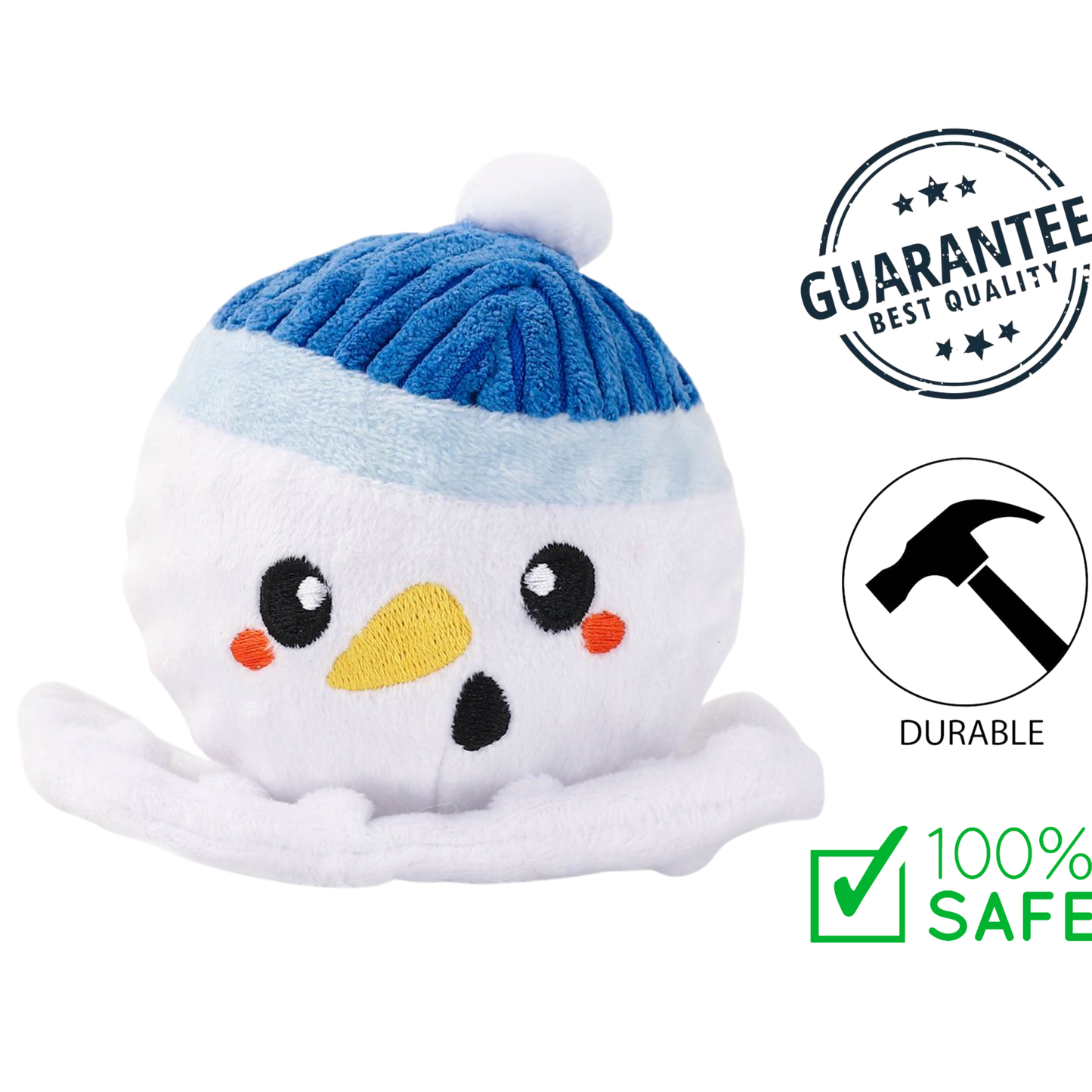 HugSmart - Happy Woofmas Super Ball Dog Toy - Snowball