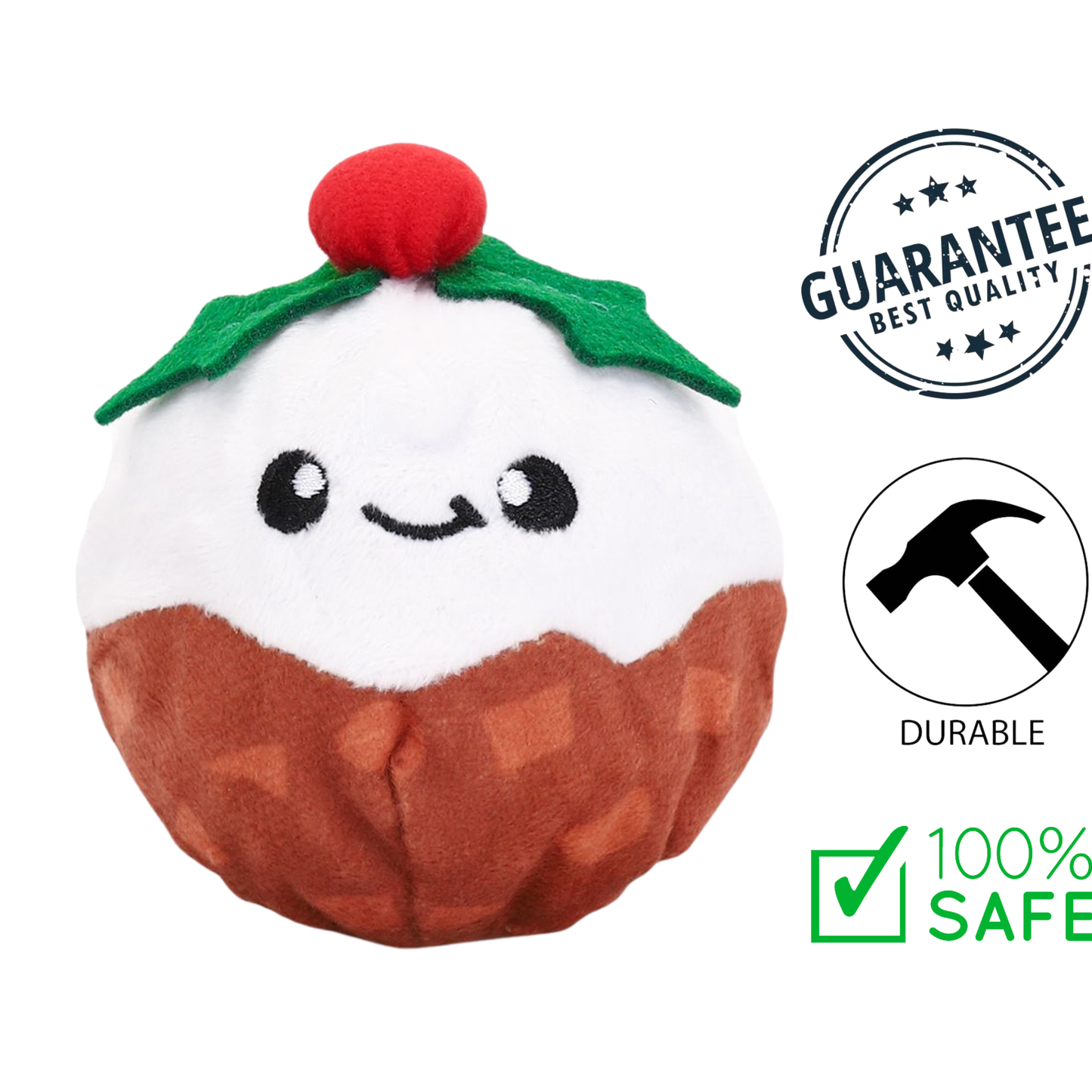 HugSmart - Happy Woofmas Rope Funz Dog Toy - Christmas Pudding