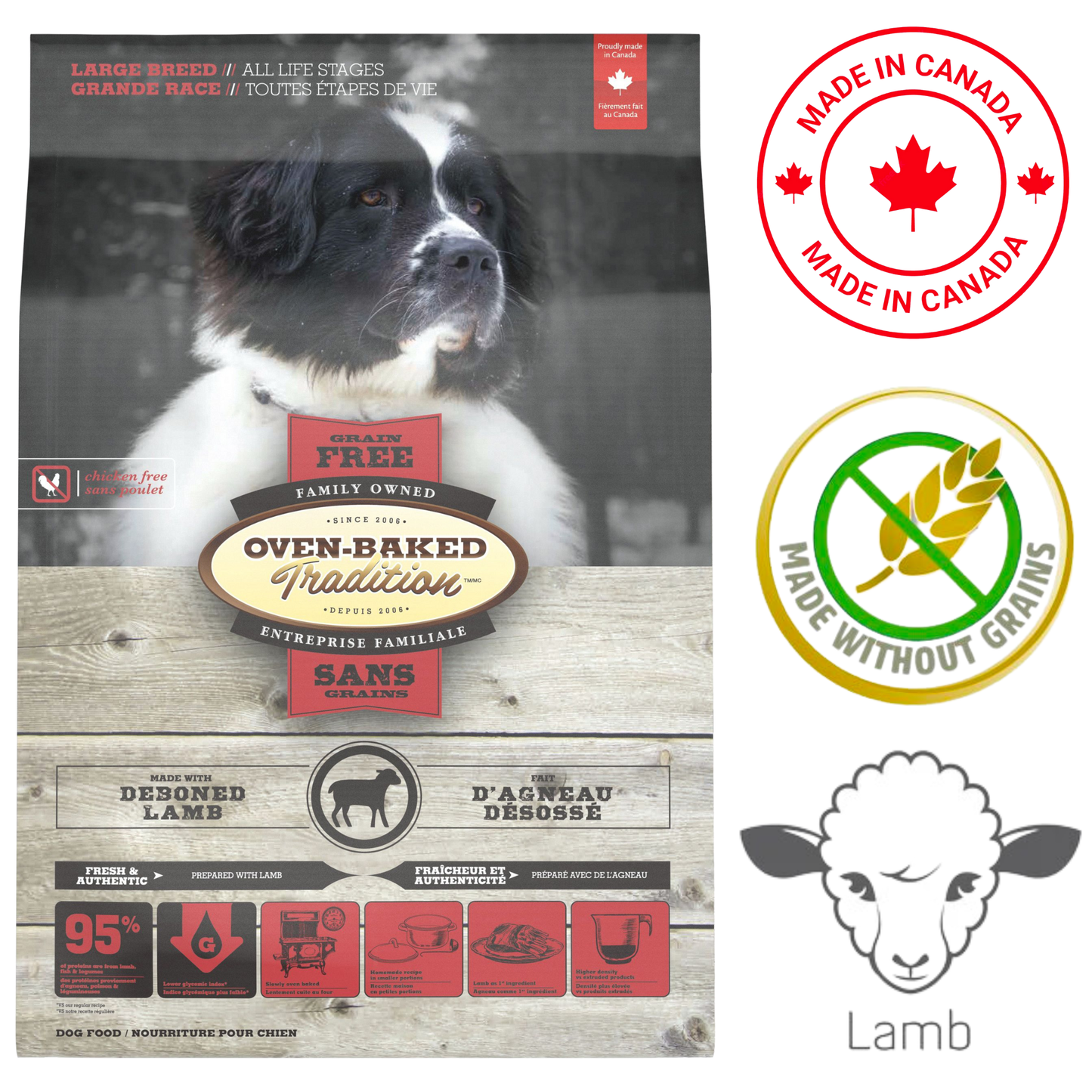Oven-Baked Tradition - Large Breed Grain Free Lamb Dry Dog Food