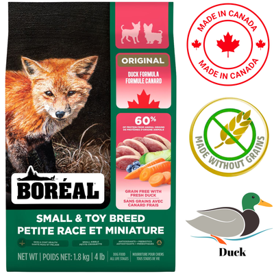 Boreal - Original Grain Free Small Breed Duck Dry Dog Food - 4 lb