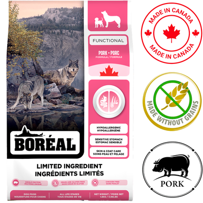 Boreal - Functional Limited Ingredient Grain Free Pork Dry Dog Food - 4 lb
