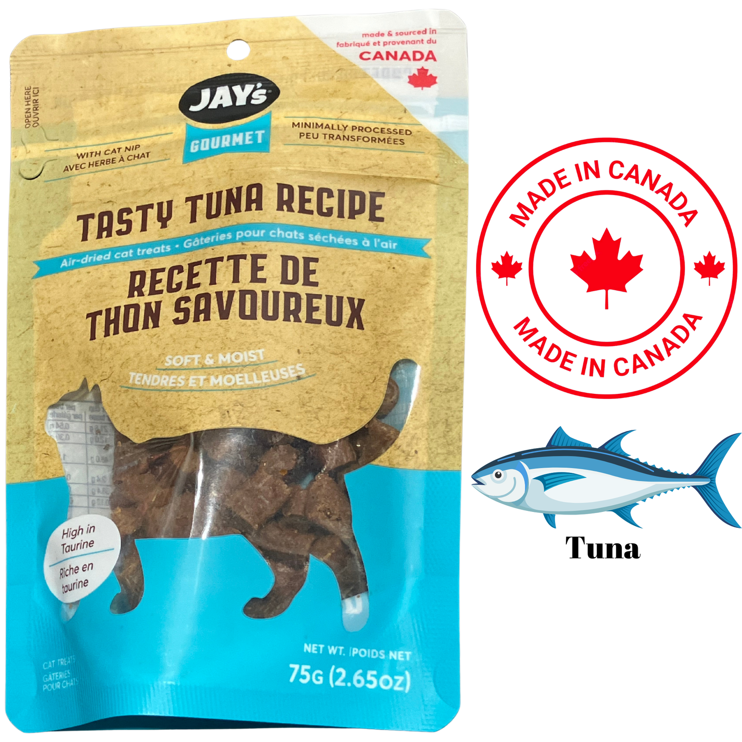 Jay's - Gourmet Tuna Air Dried Cat Treats - 75 Grams