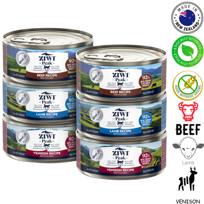 ZIWI - Variety Pack Beef, Lamb & Venison Canned Cat Food - 3 Oz