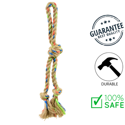 Riley & Rex - Sisal Rope With 3 Knots And Handle - 15 In