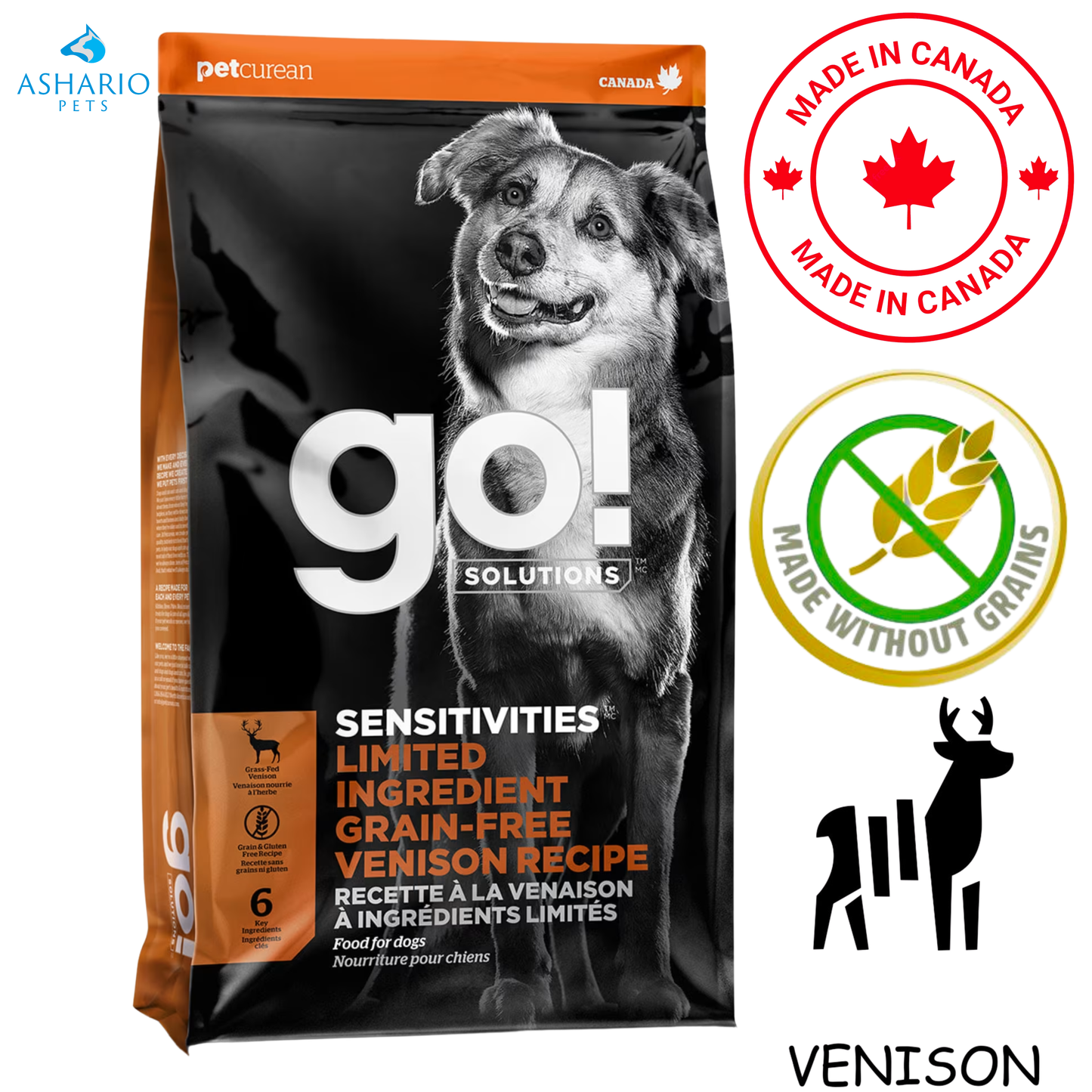 Go! Solutions - Sensitivities Limited Ingredient Grain Free Venison Dry Dog Food — main