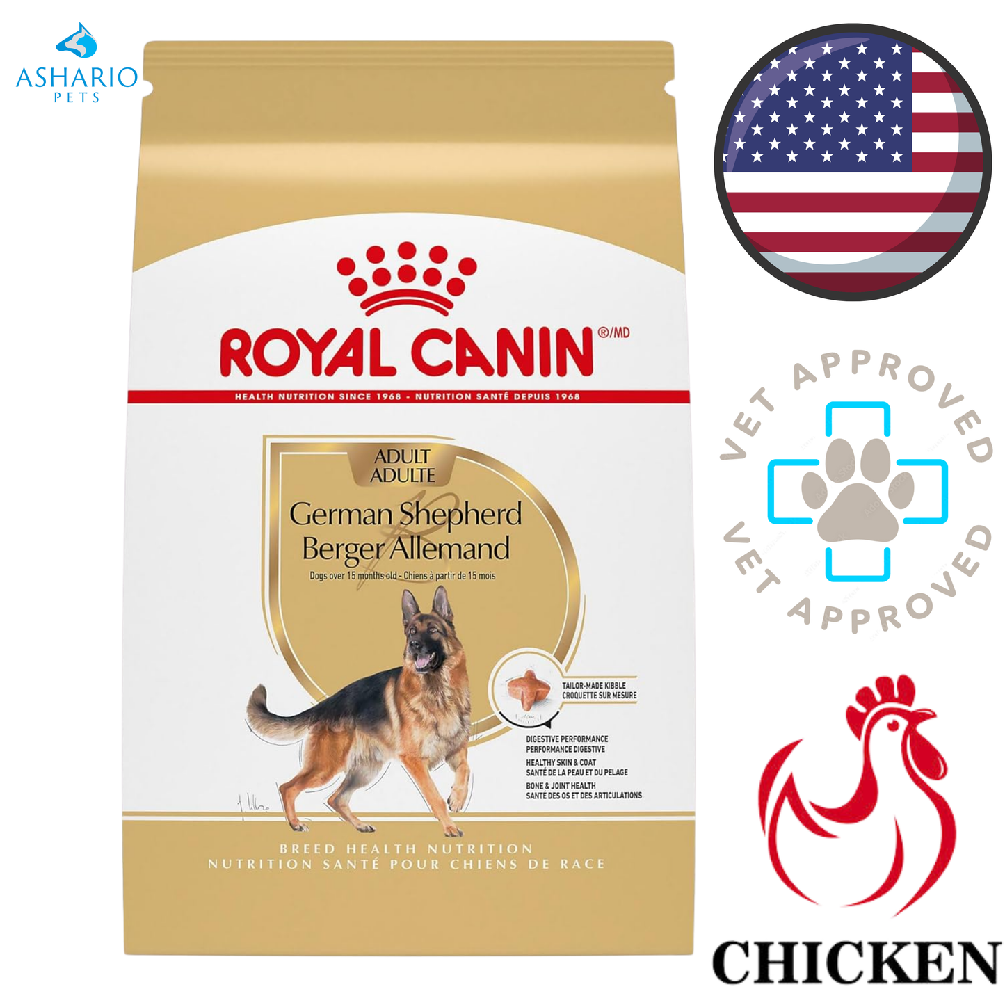 Royal Canin - Breed Health Nutrition German Shepherd Adult Dry Dog Food