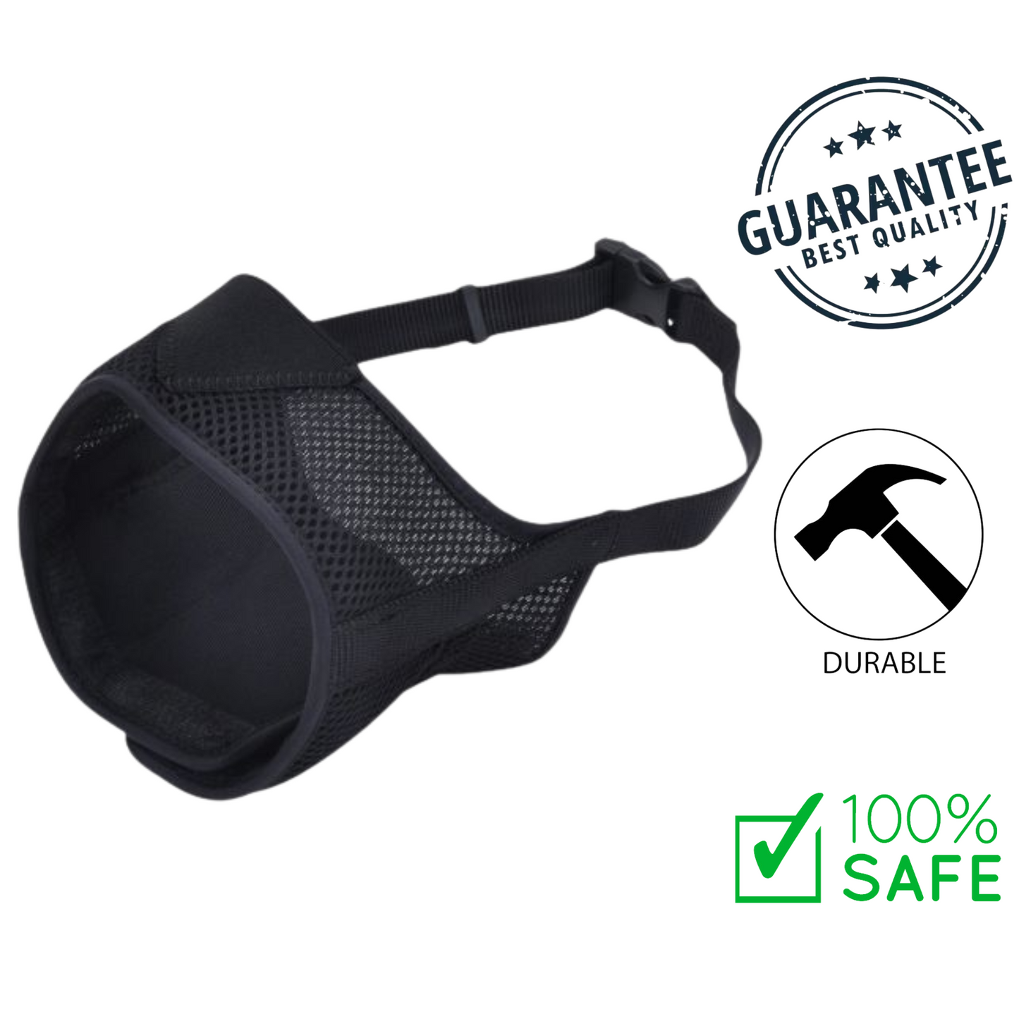 Coastal - Best Fit Adjustable Comfort Black Dog Muzzle - X Large