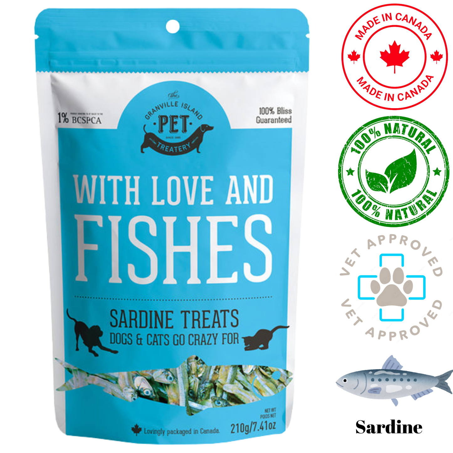 Granville Island Pet Treatery - With Love And Fishes Dehydrated Dog Treats