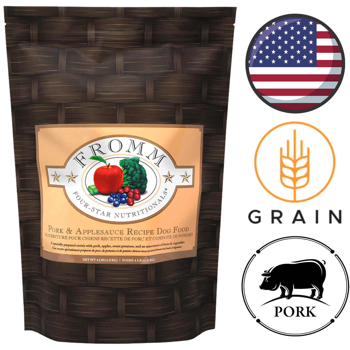 Fromm - Four Star Nutritionals Pork & Applesauce Dry Dog Food - 4 lb