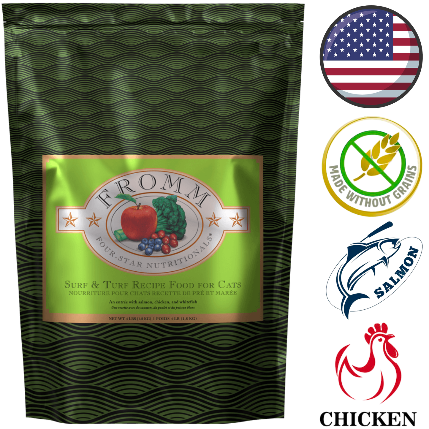 Fromm - Four Star Nutritionals Surf & Turf Dry Cat Food - 4 lb