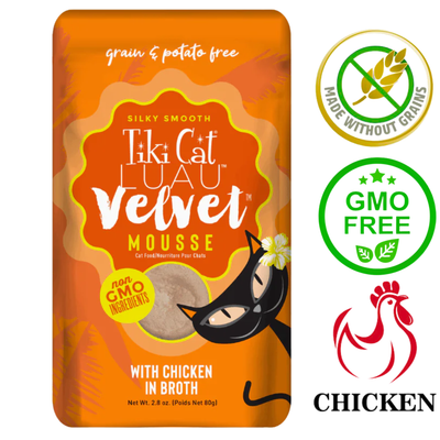 Tiki Cat - Luau Velvet Mousse Chicken In Broth Wet Cat Food Pouch - 2.8 Oz
