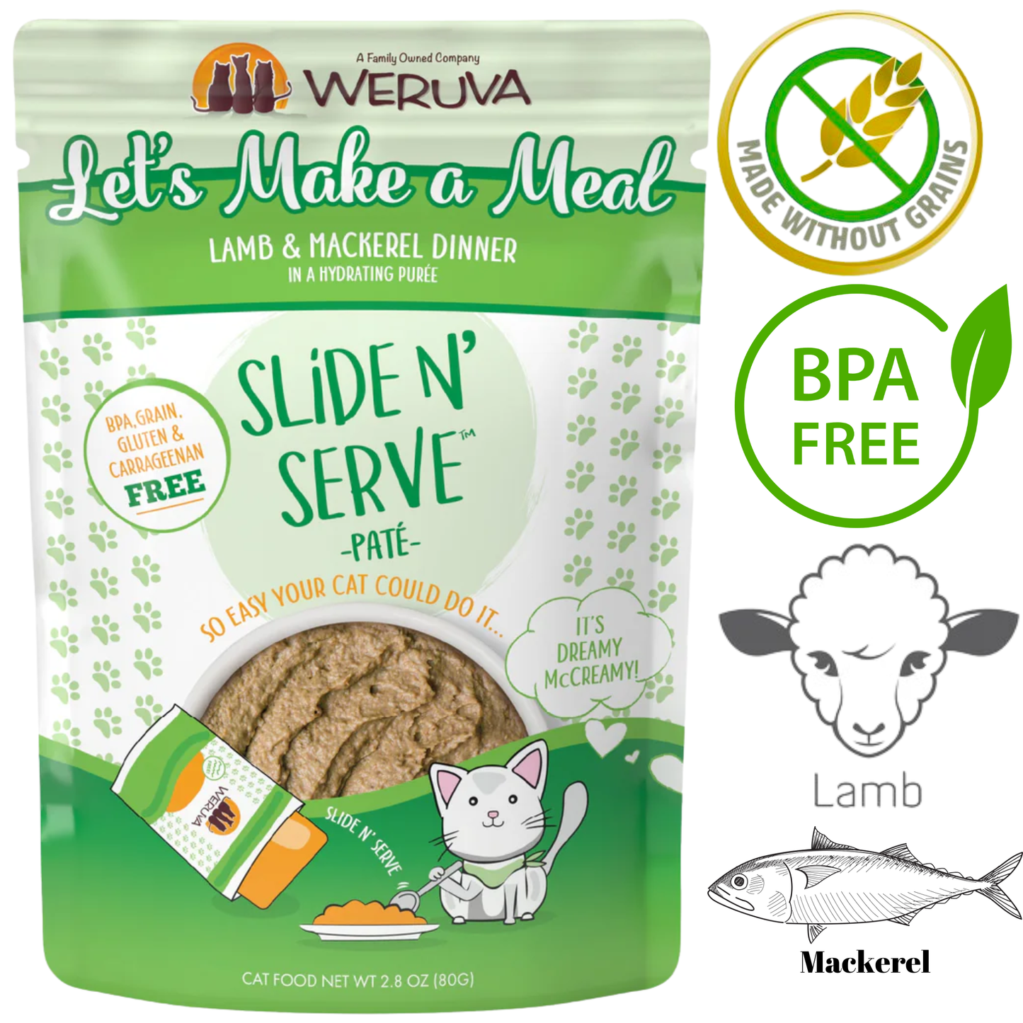 Weruva - Let's Make A Meal Wet Cat Food Pouch - 2.8 Oz