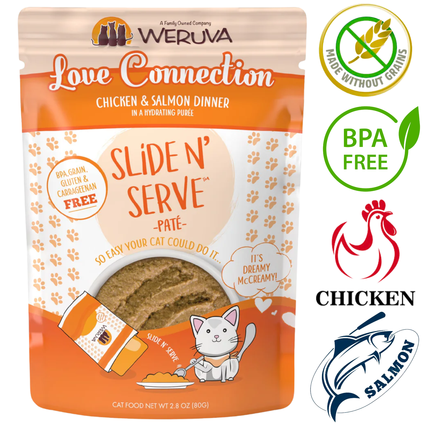 Weruva - Love Connection Wet Cat Food Pouch - 2.8 Oz