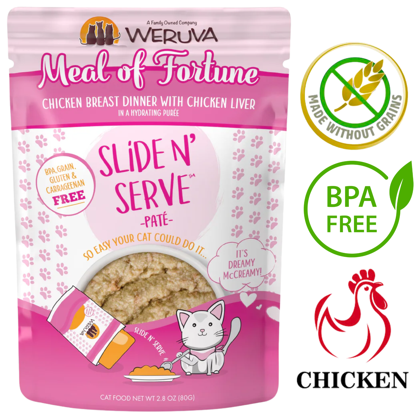 Weruva - Meal Of Fortune Wet Cat Food Pouch - 2.8 Oz