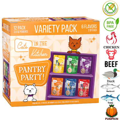 Weruva - Cats In The Kitchen Pantry Party Variety Pack Wet Cat Food Pouch - 3 Oz