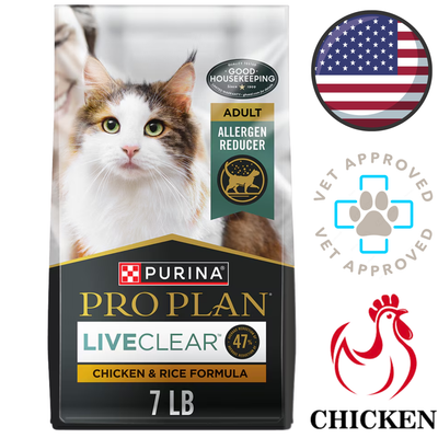 Purina - Pro Plan Specialized LiveClear Chicken & Rice Adult Dry Cat Food - 7 lb