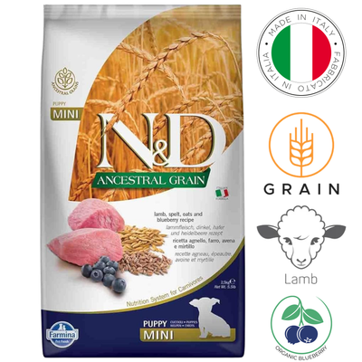 Farmina - Ancestral Grain Lamb & Blueberry Mini Puppy Dry Dog Food
