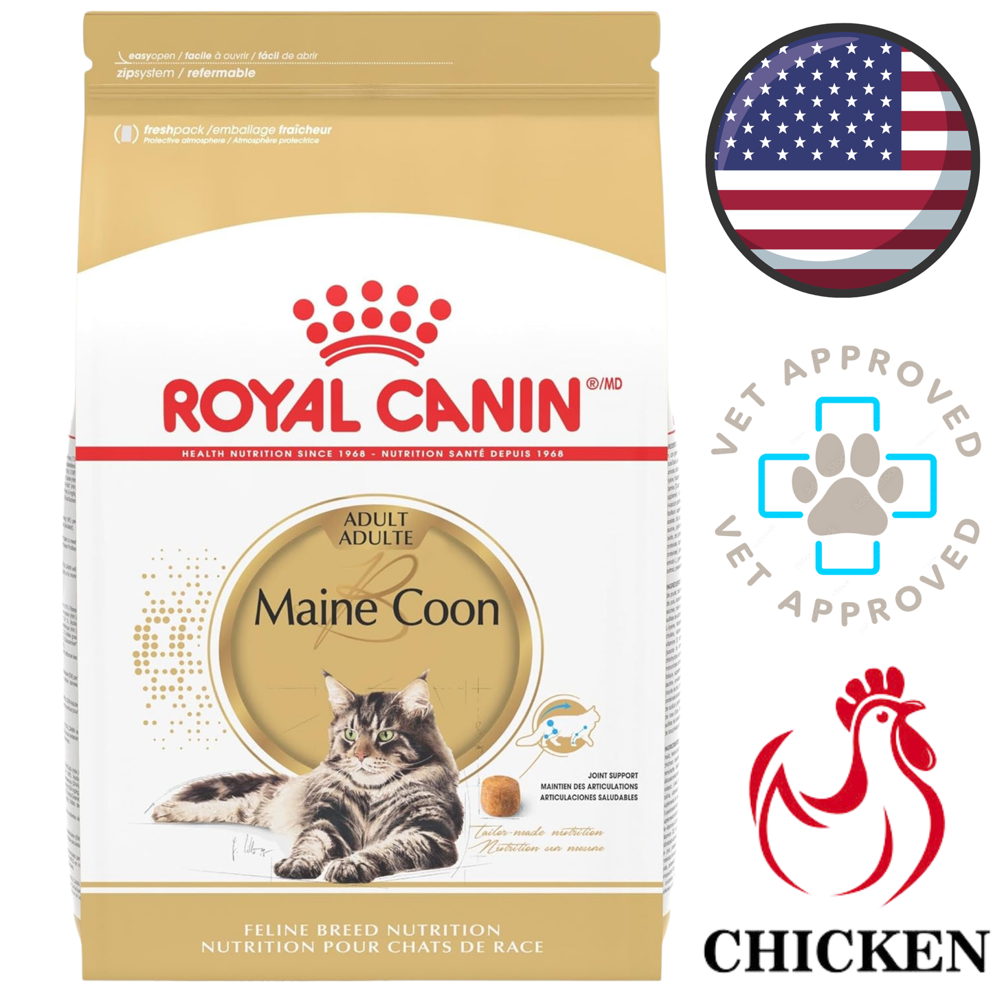 Royal Canin - Breed Health Nutrition Maine Coon Adult Dry Cat Food - 6 lb