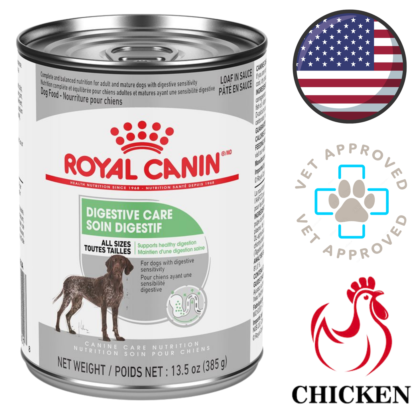 Royal Canin - Digestive Care Loaf In Sauce Adult Canned Dog Food - 13.5 Oz