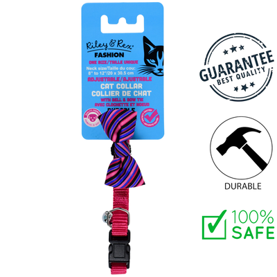Riley & Rex - Solid Nylon Bowtie Cat Collar