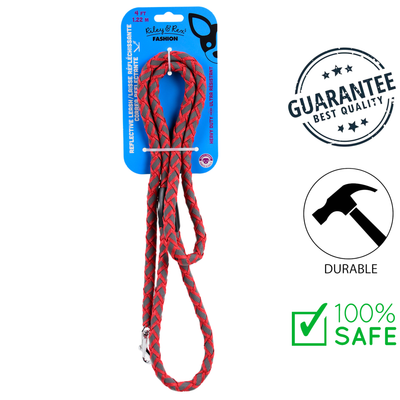 Riley & Rex - Reflective Braided Dog Leash