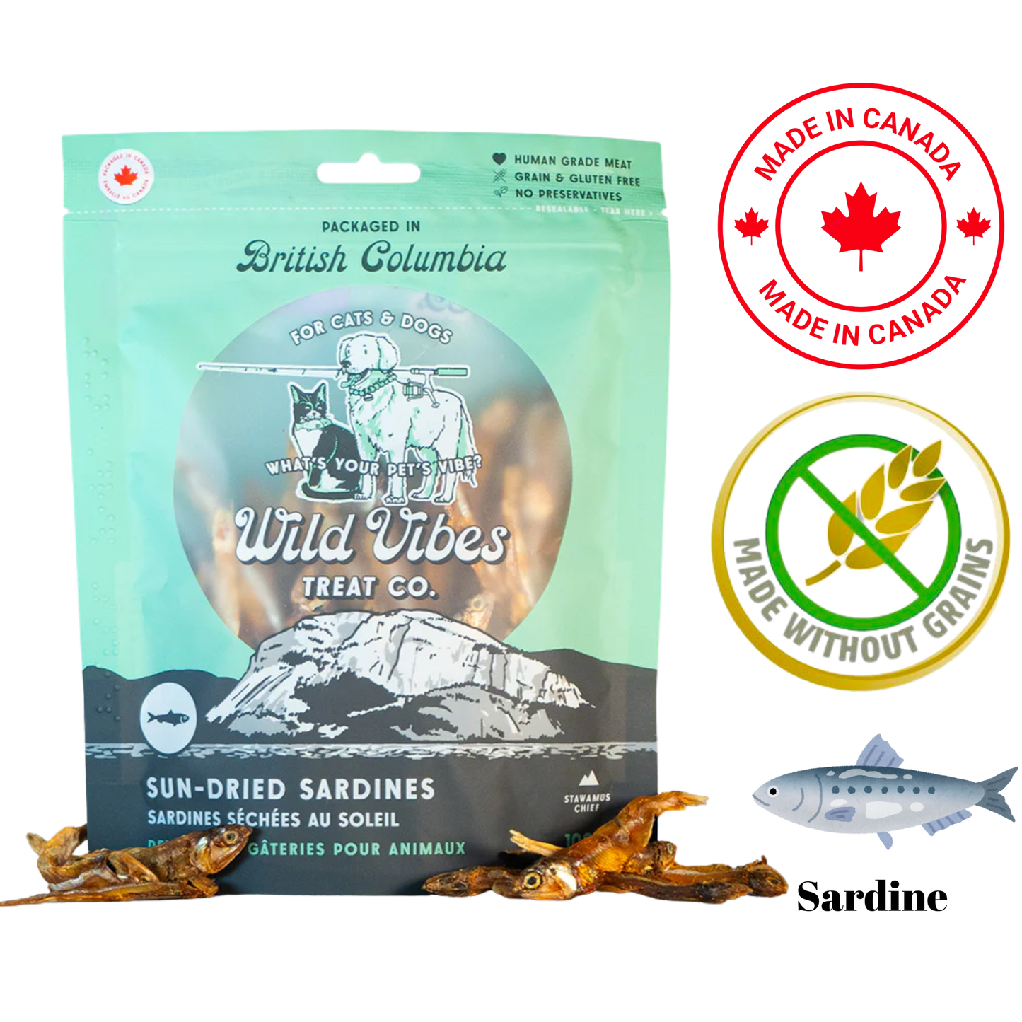 Wild Vibes - Sun Dried Sardines Pet Treats