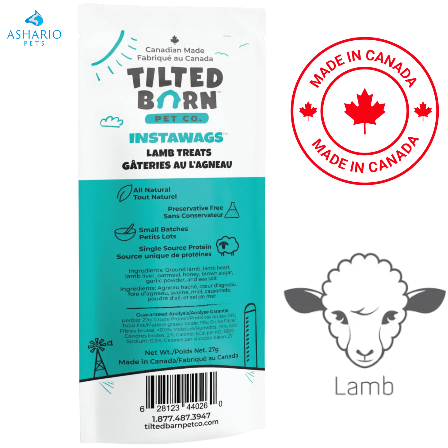 Tilted Barn - Canadian Lamb InstaWags Dog Treats