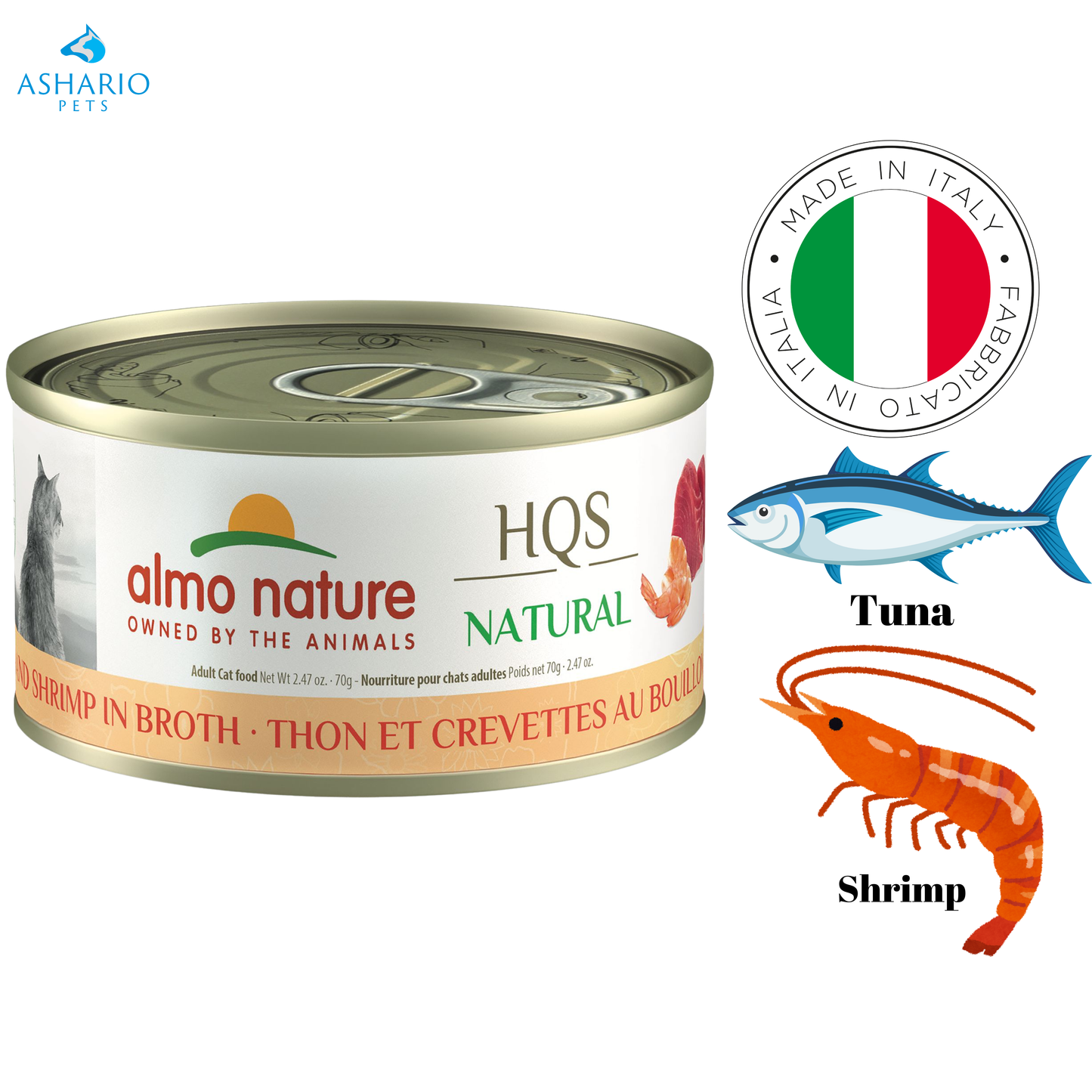 Almo Nature - Tuna & Shrimp In Broth Canned Cat Food
