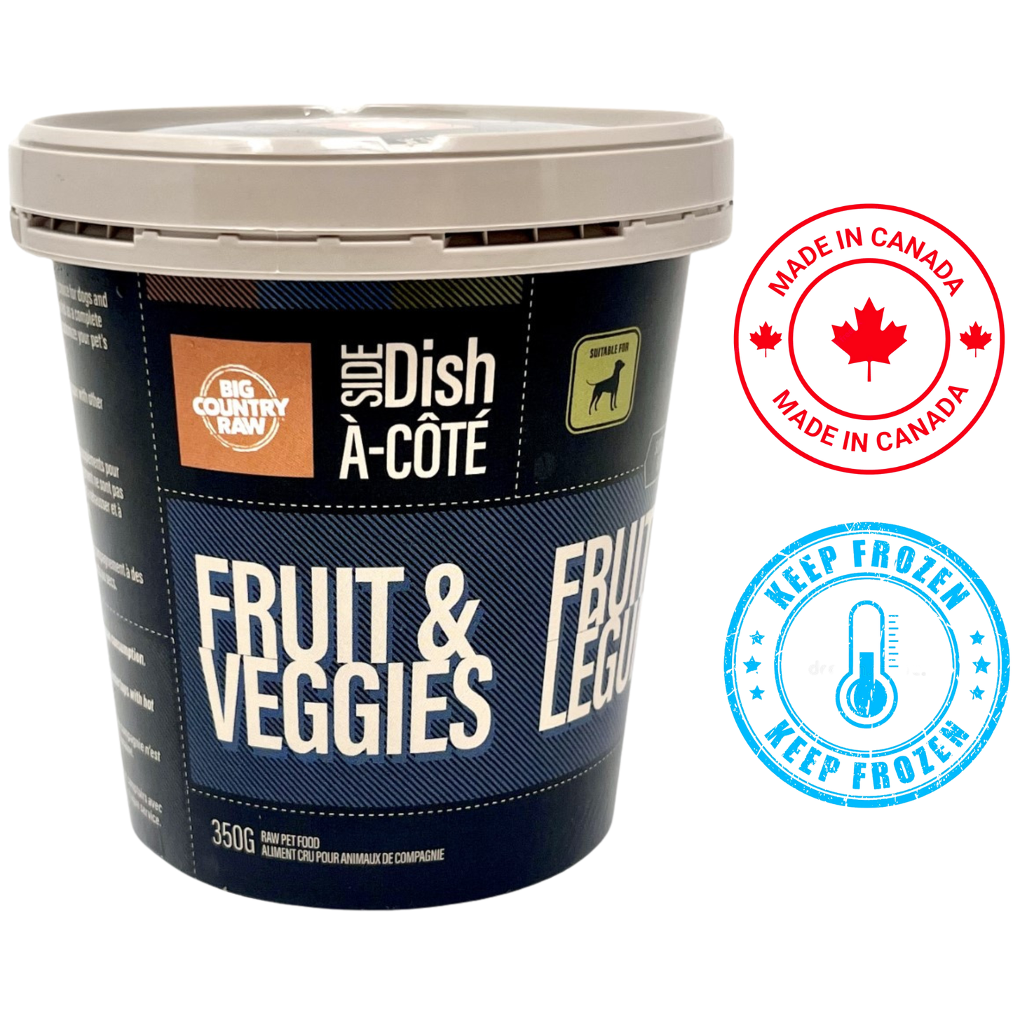 Big Country Raw - Fruit & Vegetable Blend Side Dish Raw Dog Food - 350 Grams