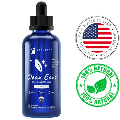 Kin+Kind - Organic Clean Ears Dog Ear Cleanser - 4 Oz
