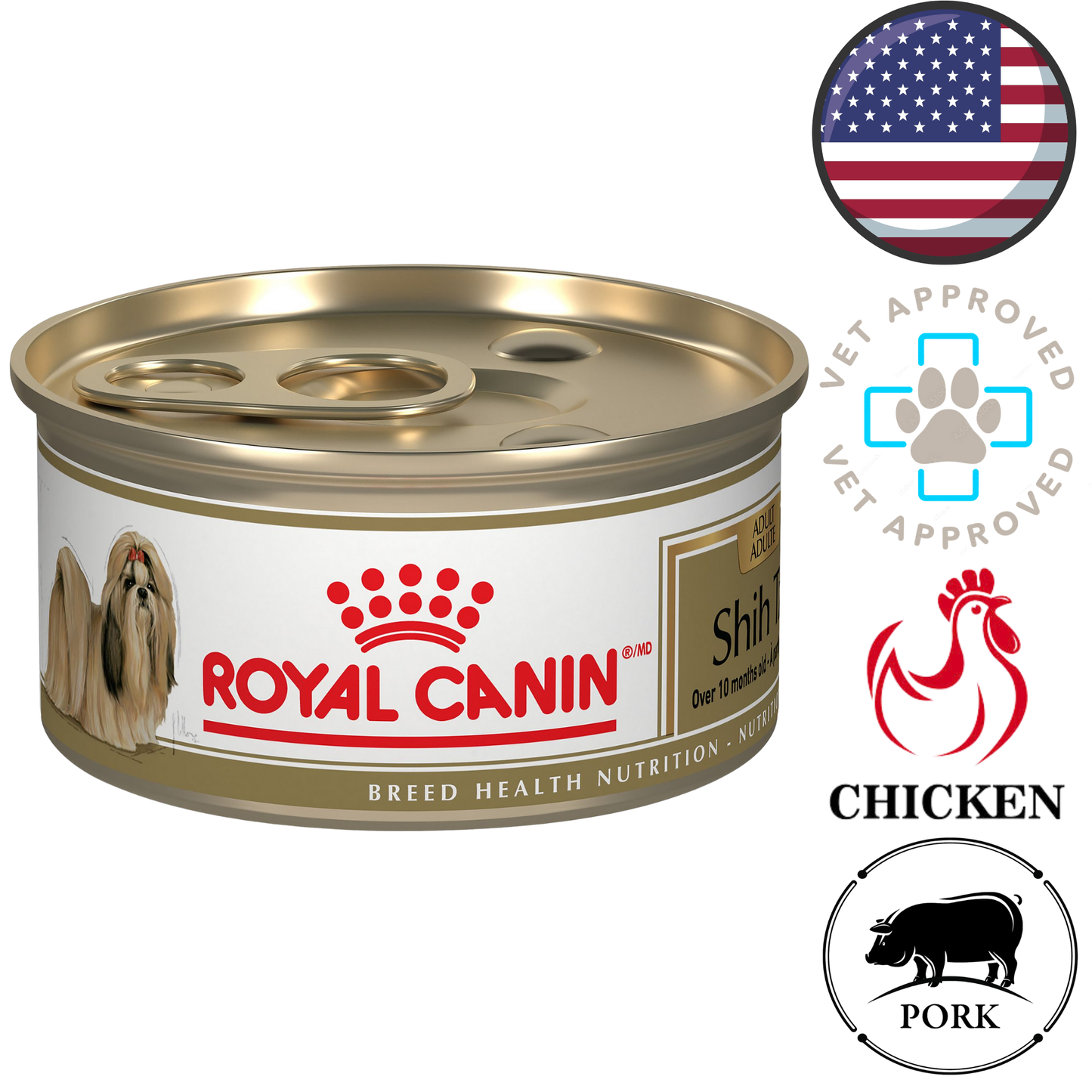 Royal Canin - Breed Health Nutrition Shih Tzu Loaf In Sauce Adult Canned Dog Food - 3 Oz