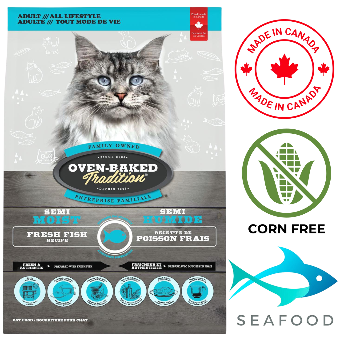 Oven-Baked Tradition - Semi Moist Fish Dry Cat Food — main